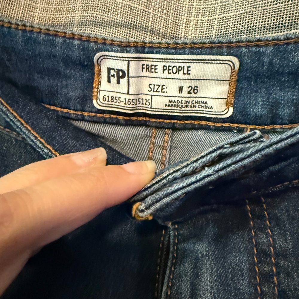 Free People Dark Blue Flare Jeans - Picture 2 of 2